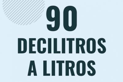 Profesor en pizarra explicando cuanto es 90 decilitros en litros o como pasar de 90 dl a l