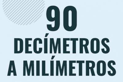 Profesor en pizarra explicando cuanto es 90 decimetros en milimetros o como pasar de 90 dm a mm