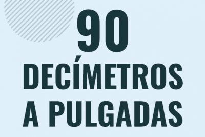 Profesor en pizarra explicando cuanto es 90 decimetros en pulgadas o como pasar de 90 dm a in