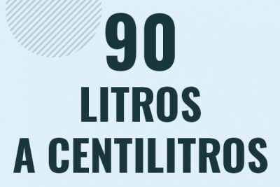 Profesor en pizarra explicando cuanto es 90 litros en centilitros o como pasar de 90 l a cl