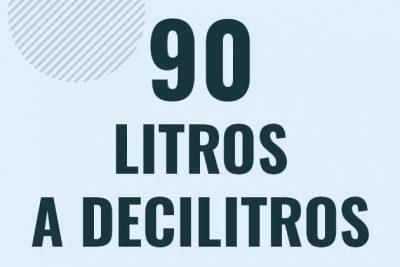 Profesor en pizarra explicando cuanto es 90 litros en decilitros o como pasar de 90 l a dl