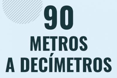 Profesor en pizarra explicando cuanto es 90 metros en decimetros o como pasar de 90 m a dm