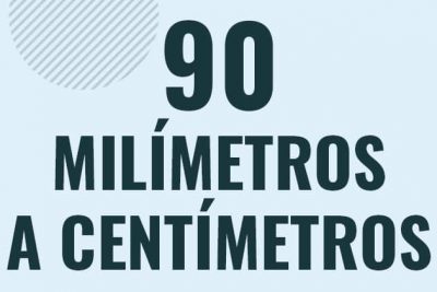 Profesor en pizarra explicando cuanto es 90 milimetros en centimetros o como pasar de 90 mm a cm