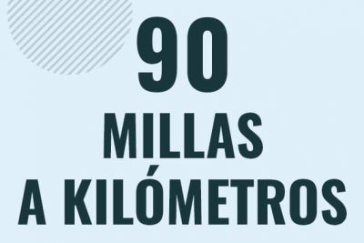 Profesor en pizarra explicando cuanto es 90 millas en kilometros o como pasar de 90 mi a km