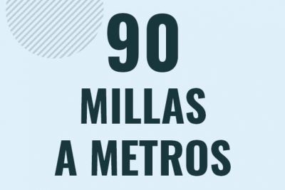 Profesor en pizarra explicando cuanto es 90 millas en metros o como pasar de 90 mi a m