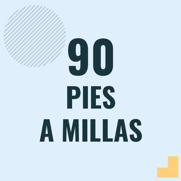 Conversión de 90 pies a millas Profesor en pizarra explicando cuanto es 90 pies en millas o como pasar de 90 ft a mi