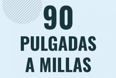 Profesor en pizarra explicando cuanto es 90 pulgadas en millas o como pasar de 90 in a mi
