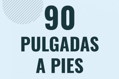 Profesor en pizarra explicando cuanto es 90 pulgadas en pies o como pasar de 90 in a ft