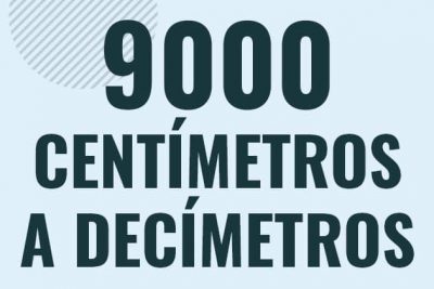 Profesor en pizarra explicando cuanto es 9000 centimetros en decimetros o como pasar de 9000 cm a dm