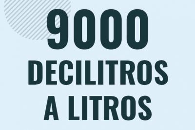 Profesor en pizarra explicando cuanto es 9000 decilitros en litros o como pasar de 9000 dl a l