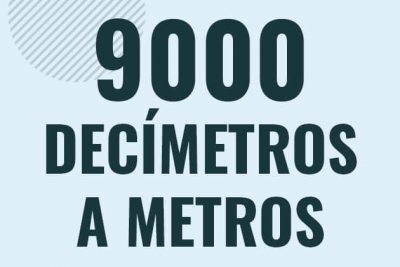 Profesor en pizarra explicando cuanto es 9000 decimetros en metros o como pasar de 9000 dm a m