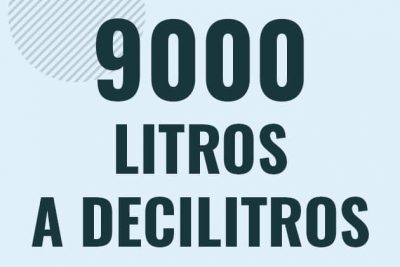 Profesor en pizarra explicando cuanto es 9000 litros en decilitros o como pasar de 9000 l a dl