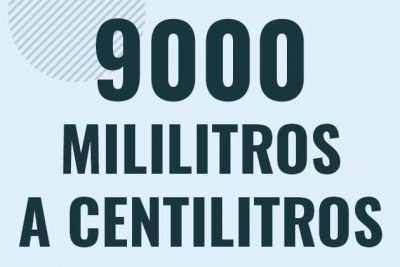 Profesor en pizarra explicando cuanto es 9000 mililitros en centilitros o como pasar de 9000 ml a cl