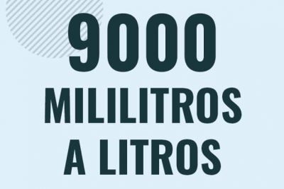 Profesor en pizarra explicando cuanto es 9000 mililitros en litros o como pasar de 9000 ml a l