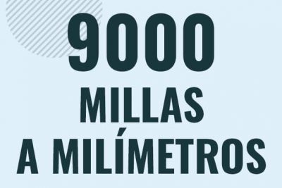 Profesor en pizarra explicando cuanto es 9000 millas en milimetros o como pasar de 9000 mi a mm