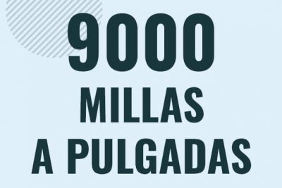 Profesor en pizarra explicando cuanto es 9000 millas en pulgadas o como pasar de 9000 mi a in