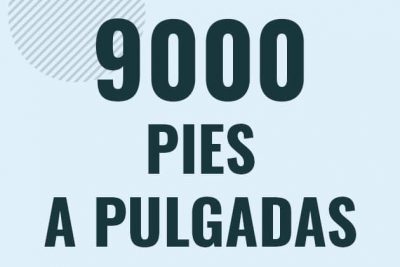 Profesor en pizarra explicando cuanto es 9000 pies en pulgadas o como pasar de 9000 ft a in