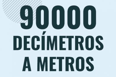 Profesor en pizarra explicando cuanto es 90000 decimetros en metros o como pasar de 90000 dm a m
