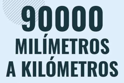 Profesor en pizarra explicando cuanto es 90000 milimetros en kilometros o como pasar de 90000 mm a km