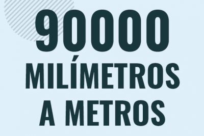 Profesor en pizarra explicando cuanto es 90000 milimetros en metros o como pasar de 90000 mm a m
