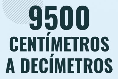 Profesor en pizarra explicando cuanto es 9500 centimetros en decimetros o como pasar de 9500 cm a dm