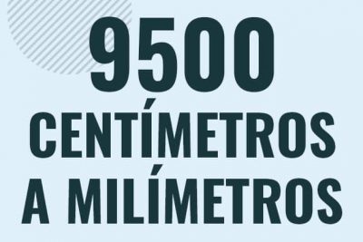 Profesor en pizarra explicando cuanto es 9500 centimetros en milimetros o como pasar de 9500 cm a mm