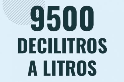 Profesor en pizarra explicando cuanto es 9500 decilitros en litros o como pasar de 9500 dl a l