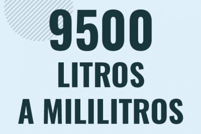 Profesor en pizarra explicando cuanto es 9500 litros en mililitros o como pasar de 9500 l a ml
