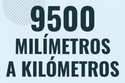 Profesor en pizarra explicando cuanto es 9500 milimetros en kilometros o como pasar de 9500 mm a km
