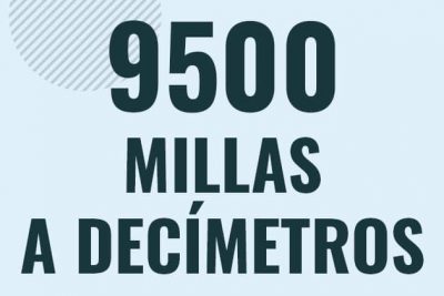 Profesor en pizarra explicando cuanto es 9500 millas en decimetros o como pasar de 9500 mi a dm