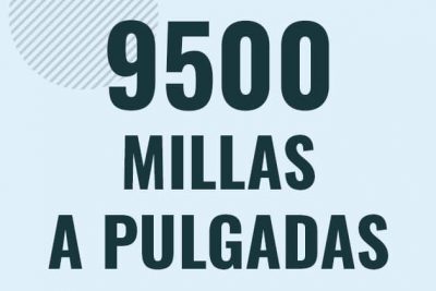 Profesor en pizarra explicando cuanto es 9500 millas en pulgadas o como pasar de 9500 mi a in