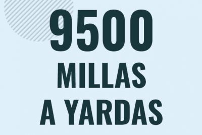 Profesor en pizarra explicando cuanto es 9500 millas en yardas o como pasar de 9500 mi a yd