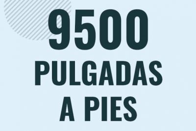 Profesor en pizarra explicando cuanto es 9500 pulgadas en pies o como pasar de 9500 in a ft