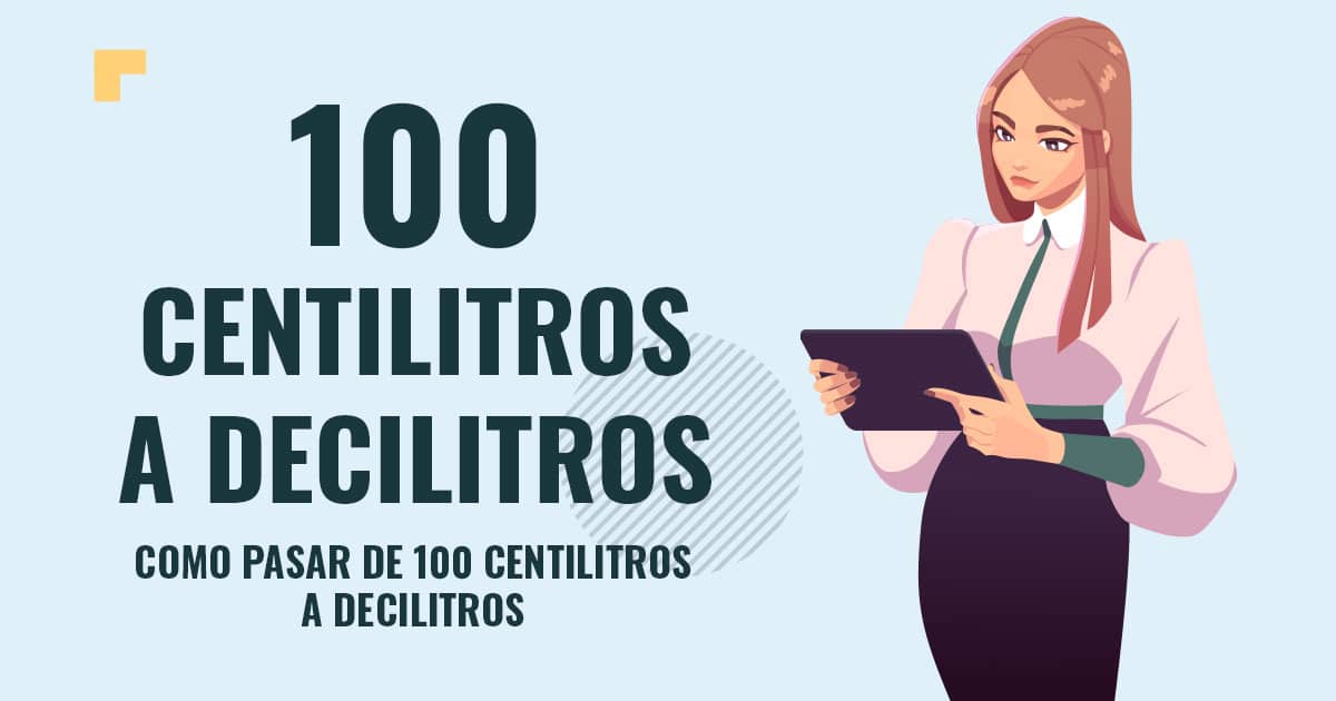 Profesor en pizarra explicando cuanto son 100 centilitros a decilitros