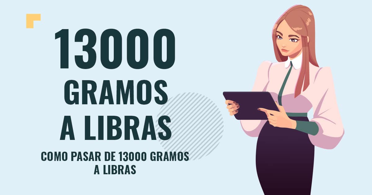 Profesor en pizarra explicando cuanto son 13000 gramos a libras