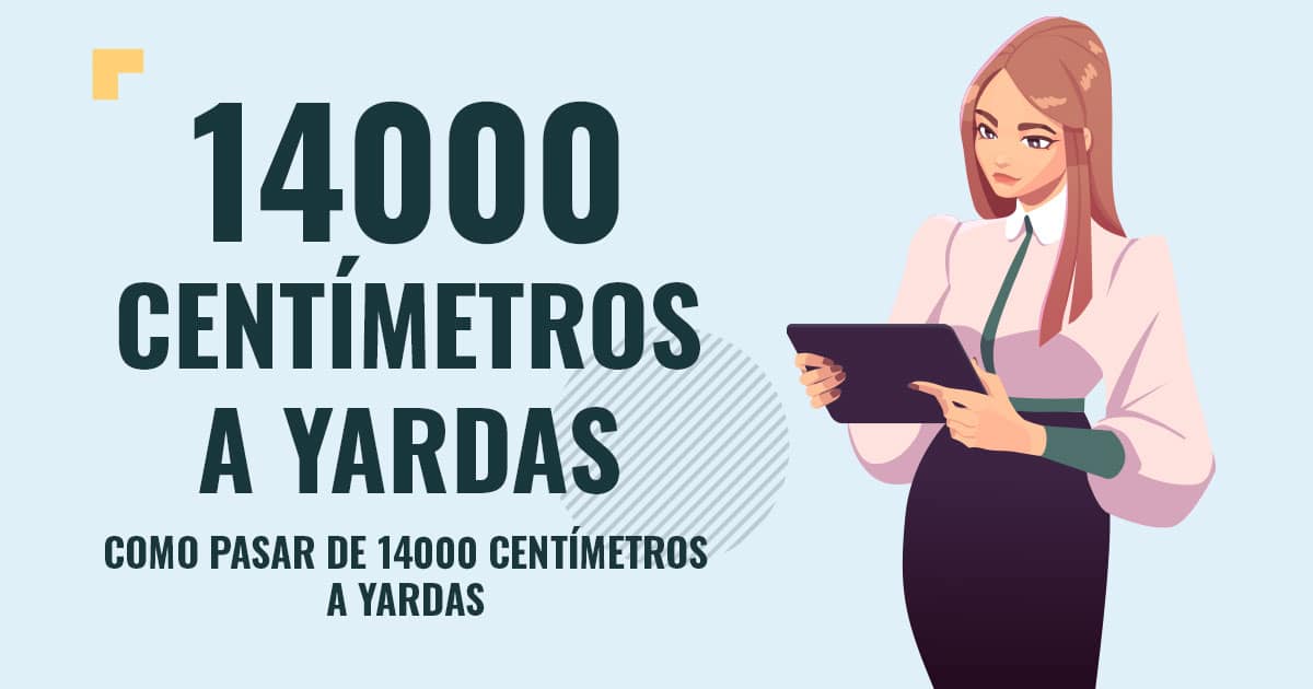 Profesor en pizarra explicando cuanto son 14000 centimetros a yardas