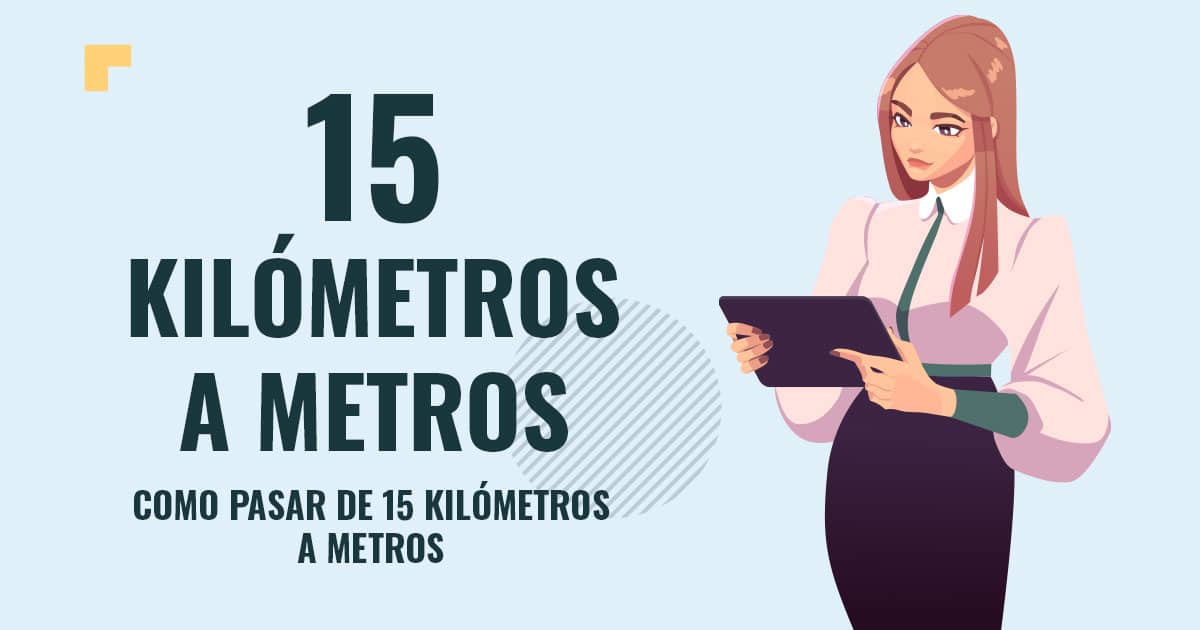 Profesor en pizarra explicando cuanto son 15 kilometros a metros