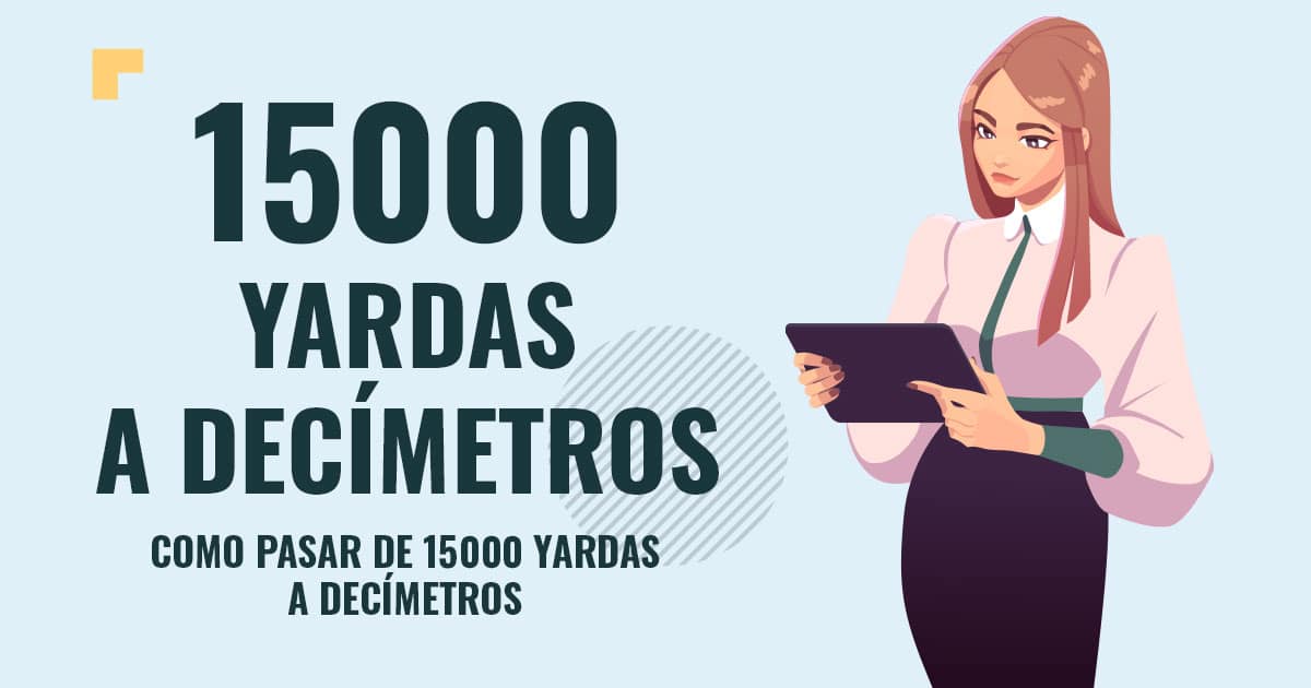 Profesor en pizarra explicando cuanto son 15000 yardas a decímetros