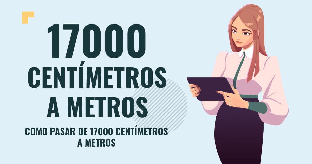 Profesor en pizarra explicando cuanto son 17000 centimetros a metros