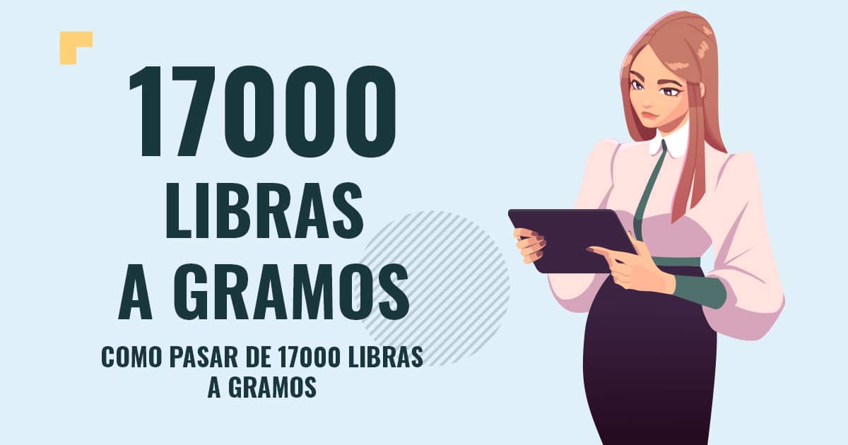 Profesor en pizarra explicando cuanto son 17000 libras a gramos