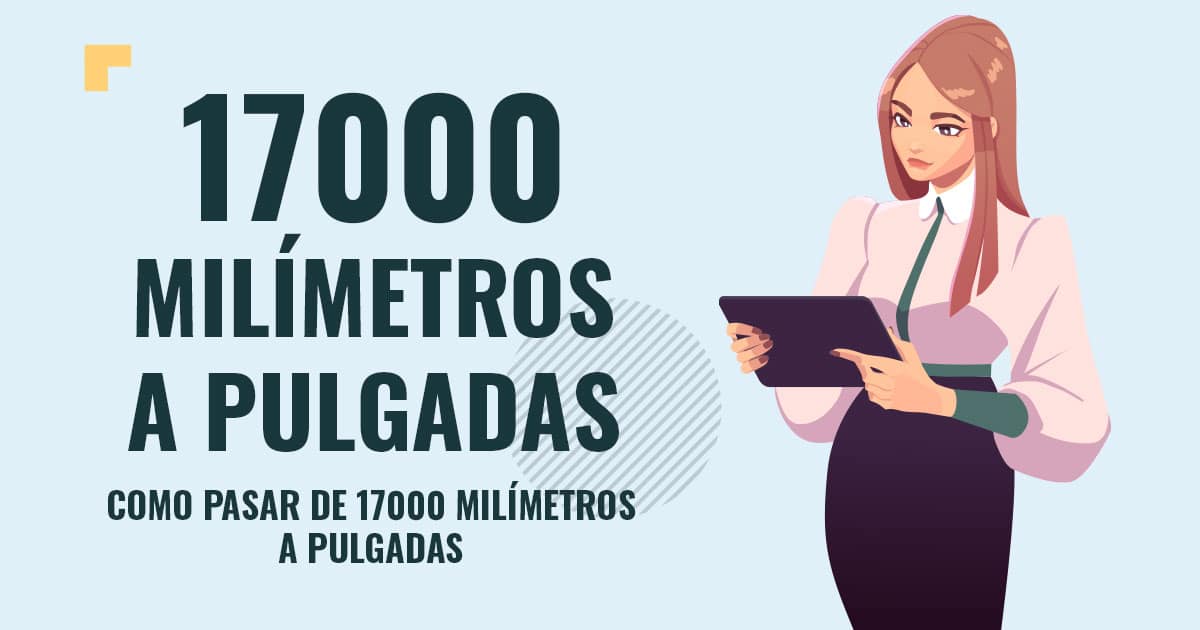 Profesor en pizarra explicando cuanto son 17000 milimetros a pulgadas