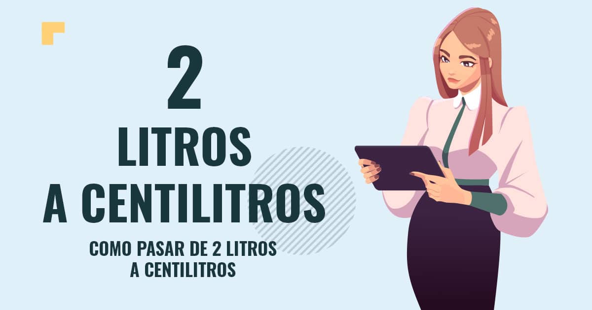 Profesor en pizarra explicando cuanto son 2 litros a centilitros