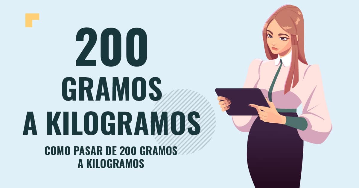 Como pasar de 200 gramos a kilogramos Profesor en pizarra explicando cuanto son 200 gramos a kilogramos