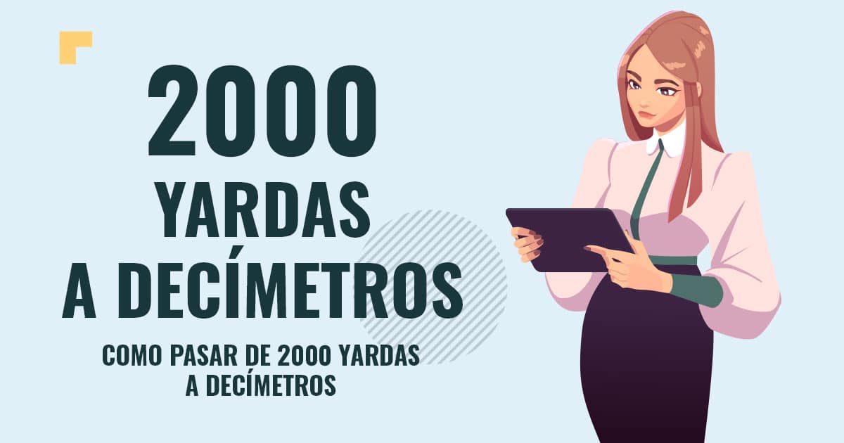 Profesor en pizarra explicando cuanto son 2000 yardas a decímetros