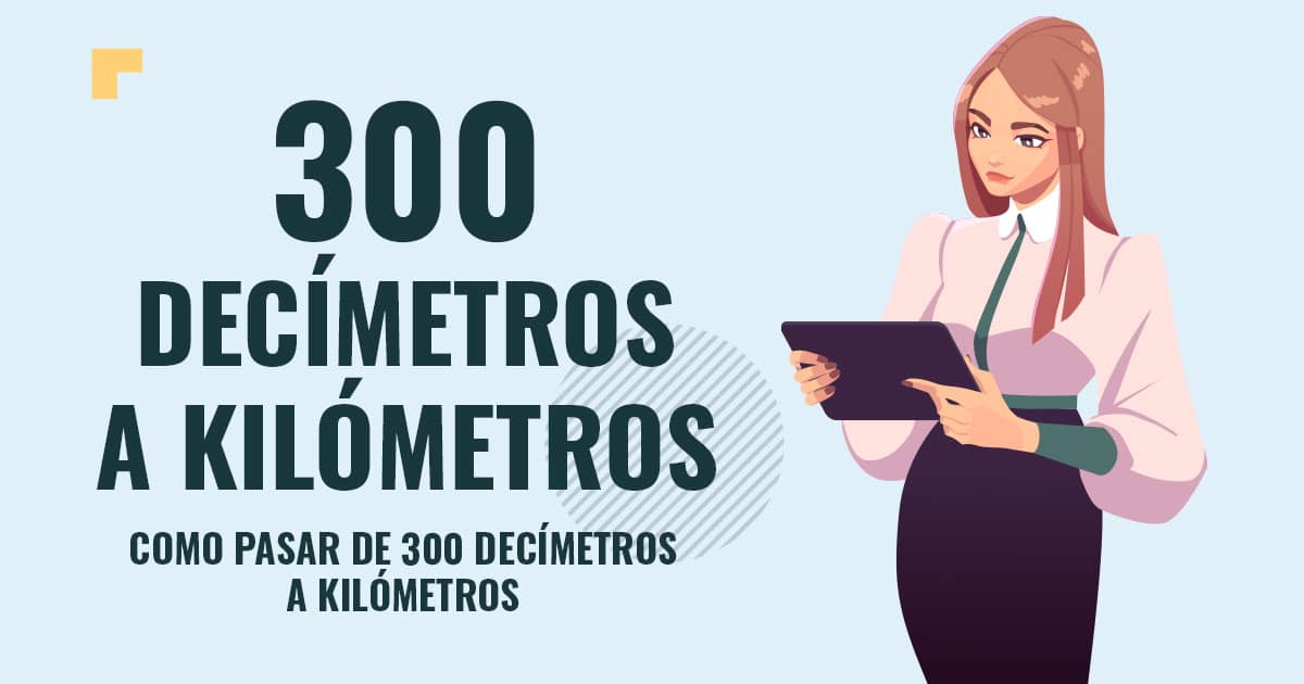 Profesor en pizarra explicando cuanto son 300 decimetros a kilómetros