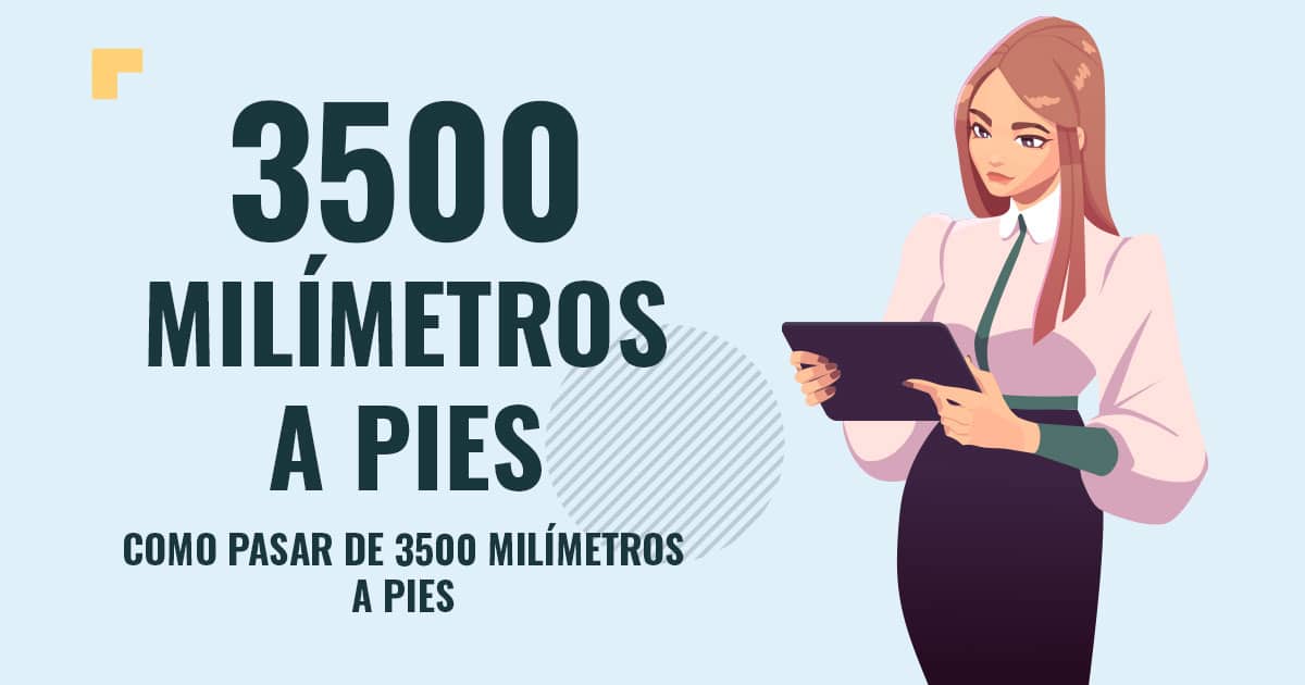 Como pasar de 3500 milimetros a pies Profesor en pizarra explicando cuanto son 3500 milimetros a pies