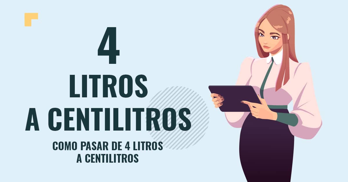 Profesor en pizarra explicando cuanto son 4 litros a centilitros