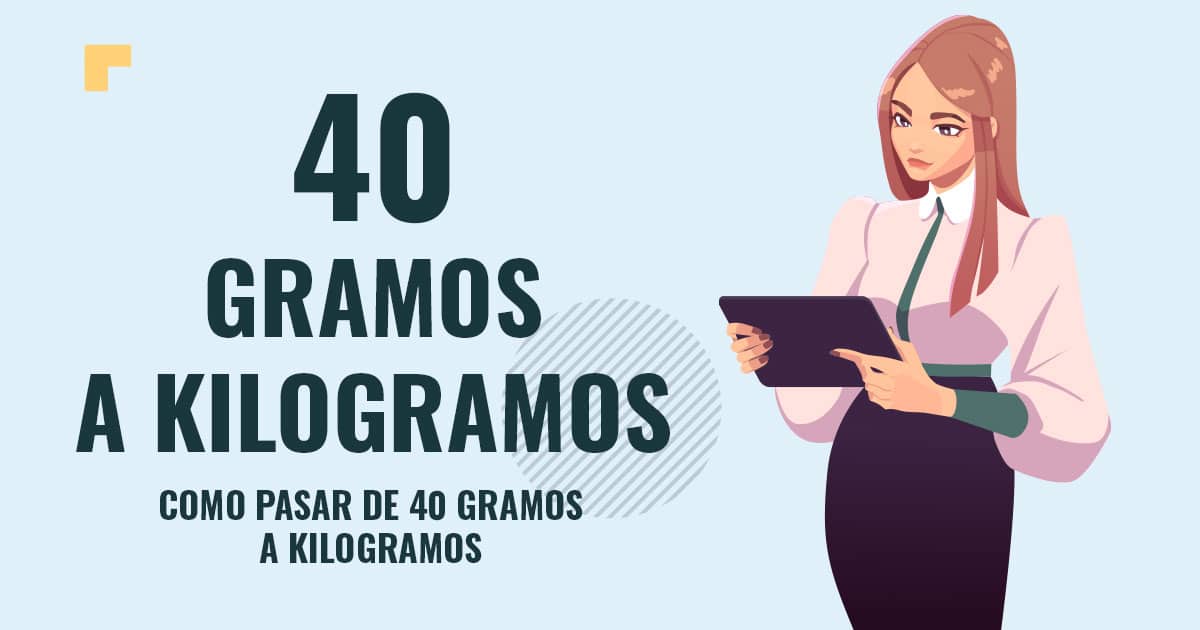 Como pasar de 40 gramos a kilogramos Profesor en pizarra explicando cuanto son 40 gramos a kilogramos