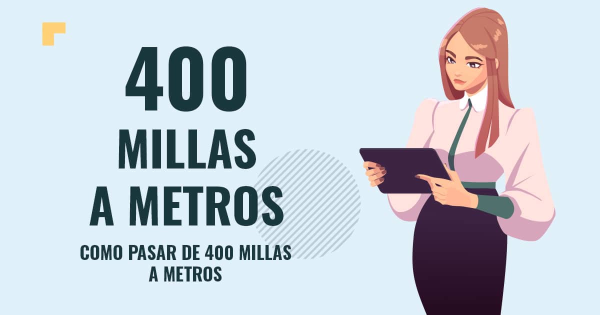Profesor en pizarra explicando cuanto son 400 millas a metros