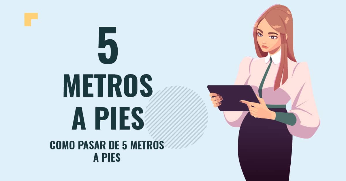 Como pasar de 5 metros a pies Profesor en pizarra explicando cuanto son 5 metros a pies